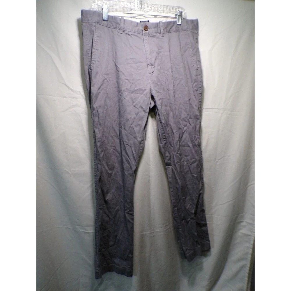 J.CREW Men's Straight Flex Chino Pants Gray W34 L32